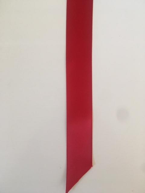 2.6 cm satin borðar - rauðir