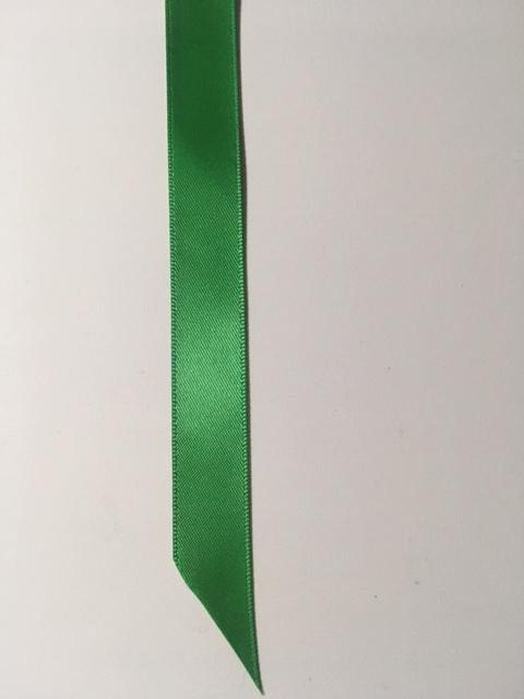 1.6 cm satin borðar - grænir