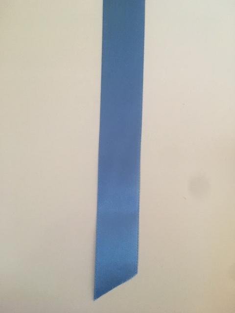 2.6 cm satin borðar - blátóna