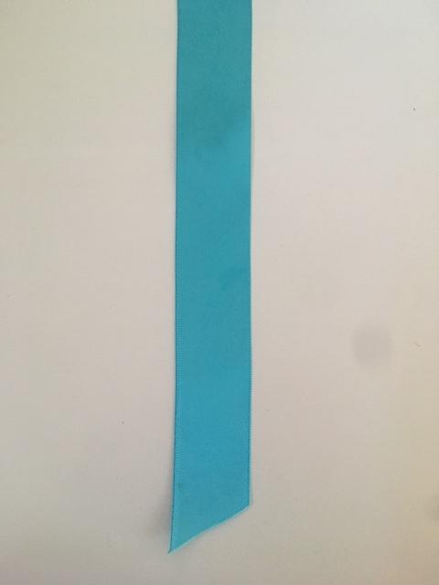 2.6 cm satin borðar - blátóna