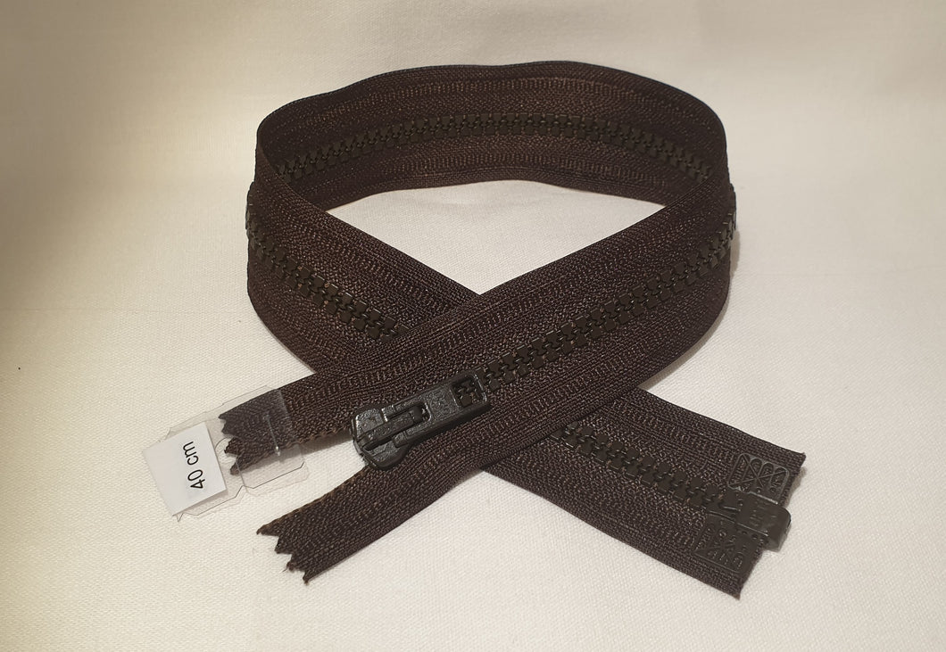 Opinn rennilás, 40 cm - 1 sleði