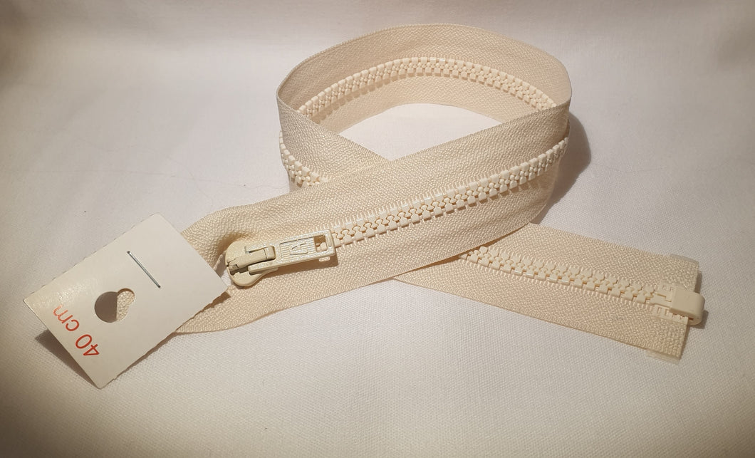 Opinn rennilás, 40 cm - 1 sleði