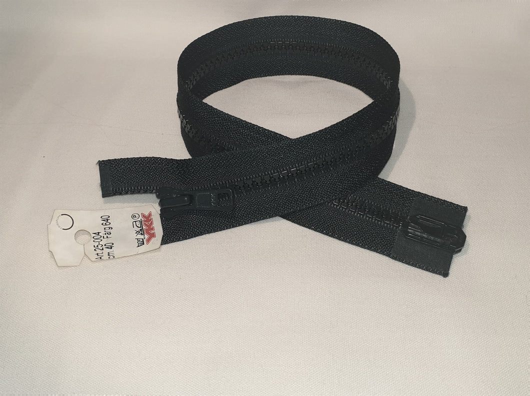 Opinn rennilás, 40 cm - 1 sleði