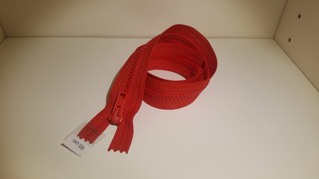 Opinn rennilás, 60cm - 1 sleði